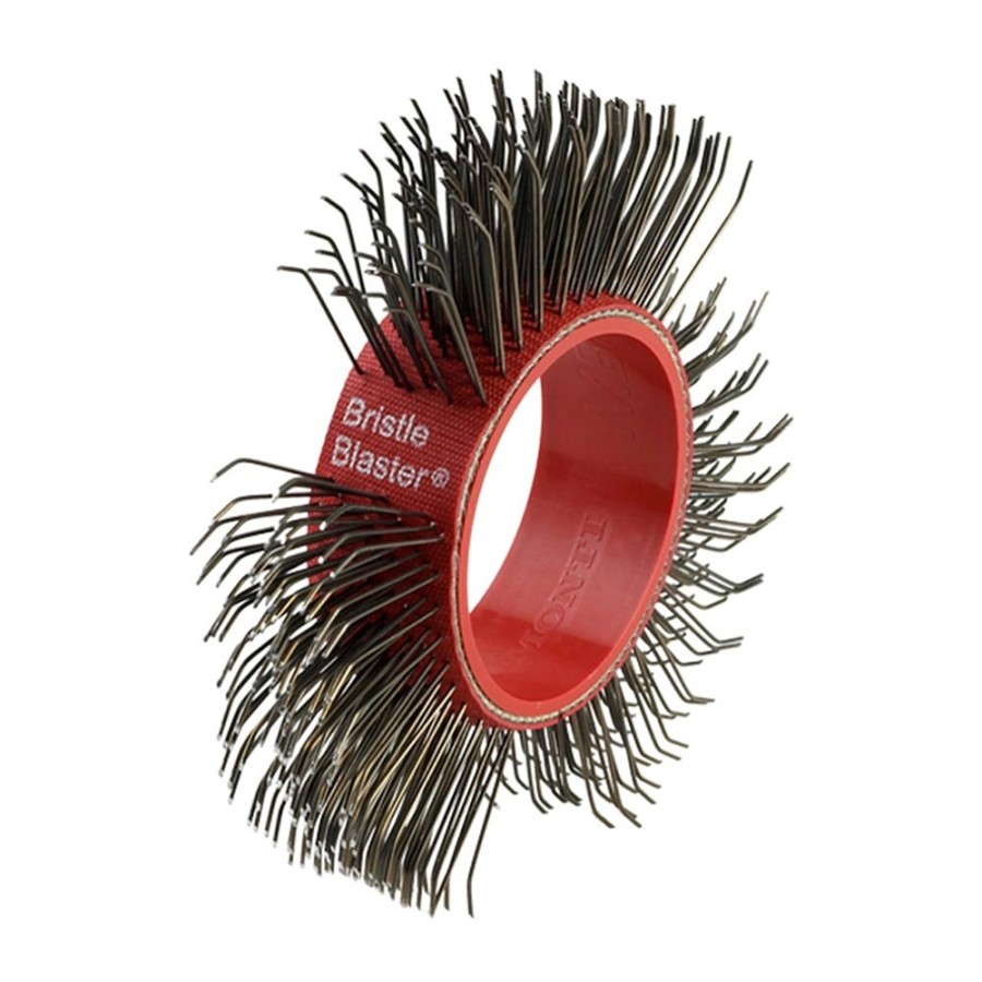 Cutting & Abrasives Monti MBX Bristle Blasters | Montipower Mbx Carbon Steel Belt Bristle Blaster Wire Brush 23Mm Red Bb-033