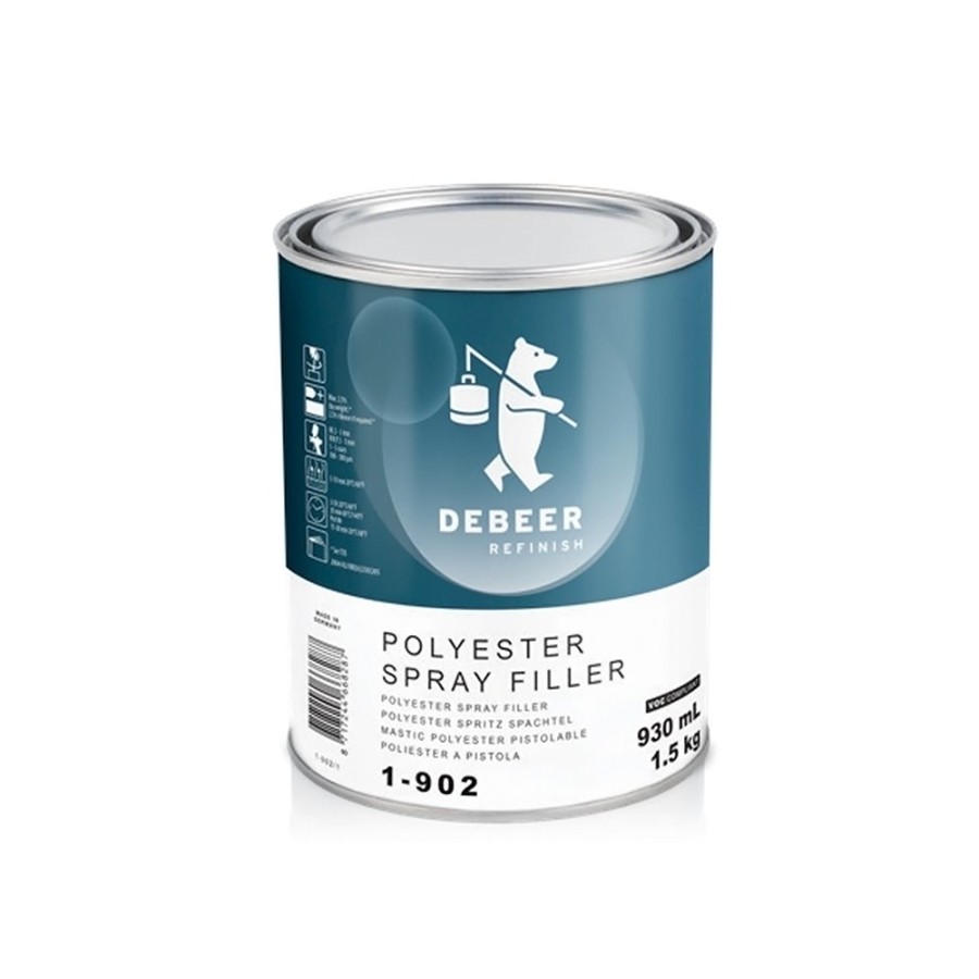 Prep & Repair Debeer Spray Fillers | Debeer 1-902 Polyester Spray Filler 0.93L 1.5Kg