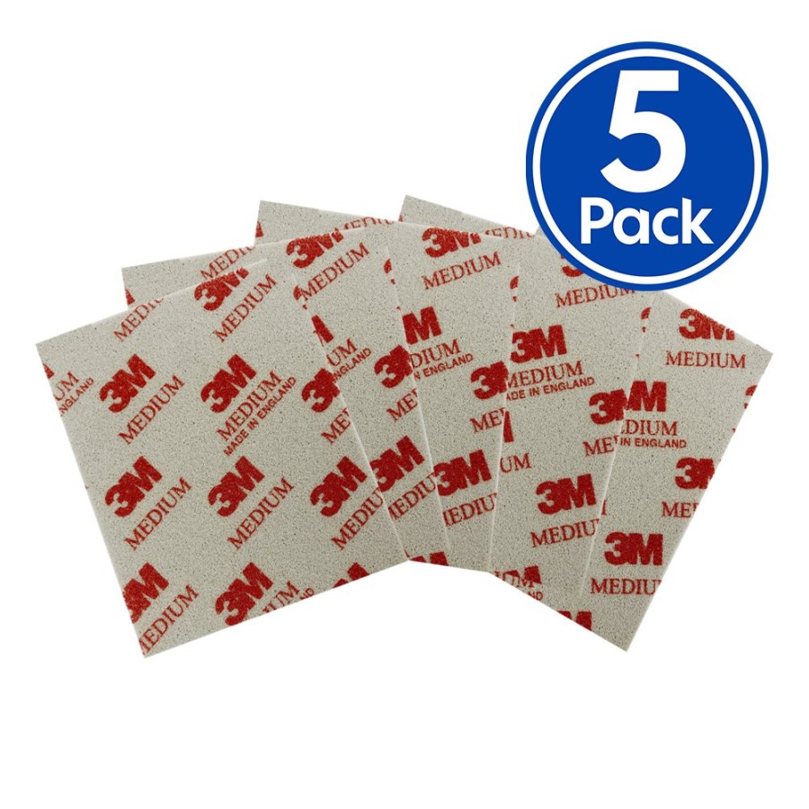 Cutting & Abrasives 3M Sponges | 3M Softback Wet Or Dry Sanding Sponge Medium 115Mm X 140Mm 03808 X 5 Pack