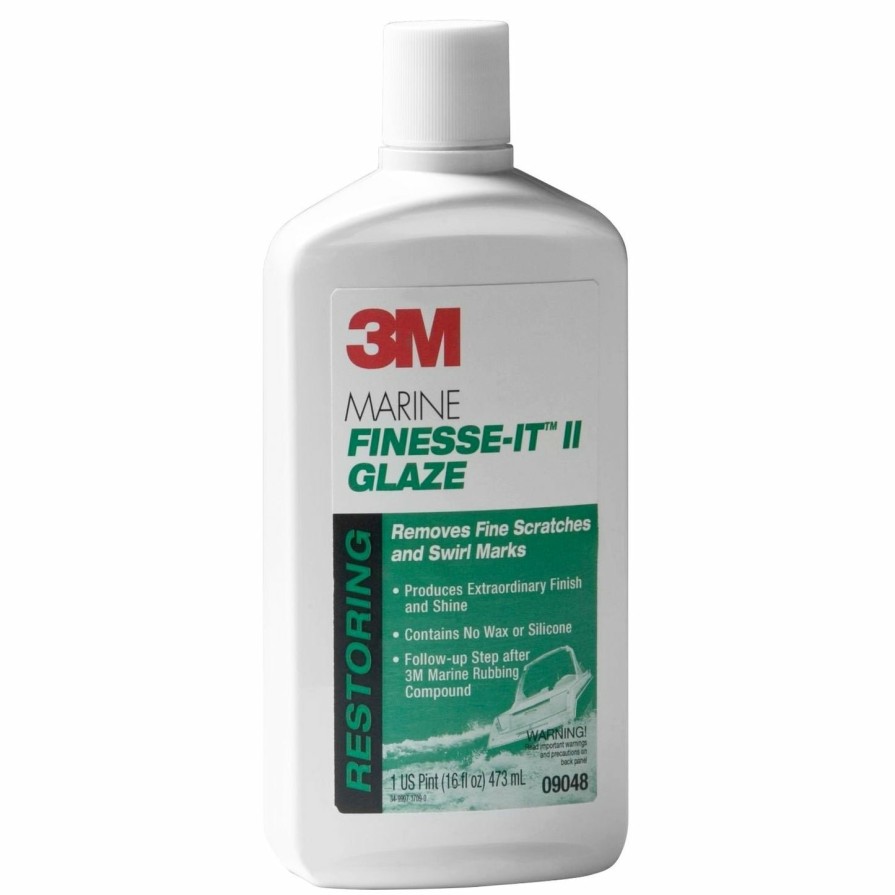 Boat Care 3M Polishes | 3M Marine Finesse-It Ii Glaze Shine 09048 473Ml Scratch Swirl Oxidation Remover