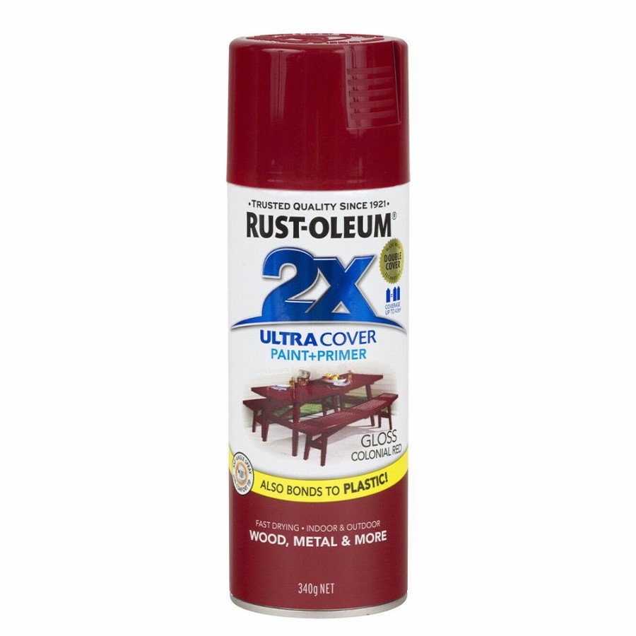 Paint Rust-Oleum Specialty | Rust-Oleum 2X Gloss Paint & Primer Spray Paint 340G Colonial Red