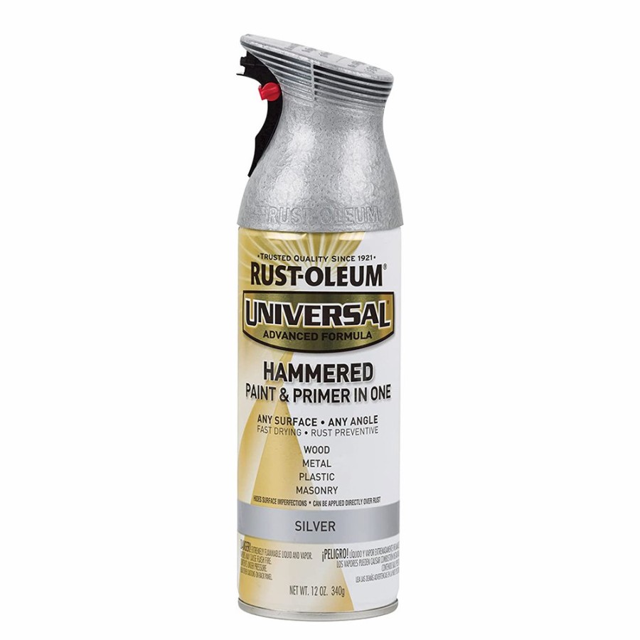 Paint Rust-Oleum Specialty | Rust-Oleum Universal Paint & Primer Spray Paint 340G Aerosol Hammered Silver