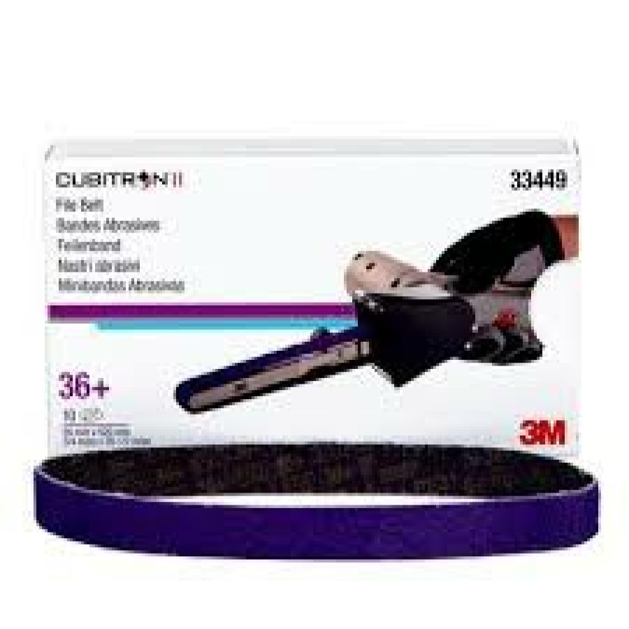 Cutting & Abrasives 3M Belts | 3M Cubitron Ii File Belt 20Mm X 520Mm 36+ Grade 33449 Box 10 Panel Repair Bodyshop