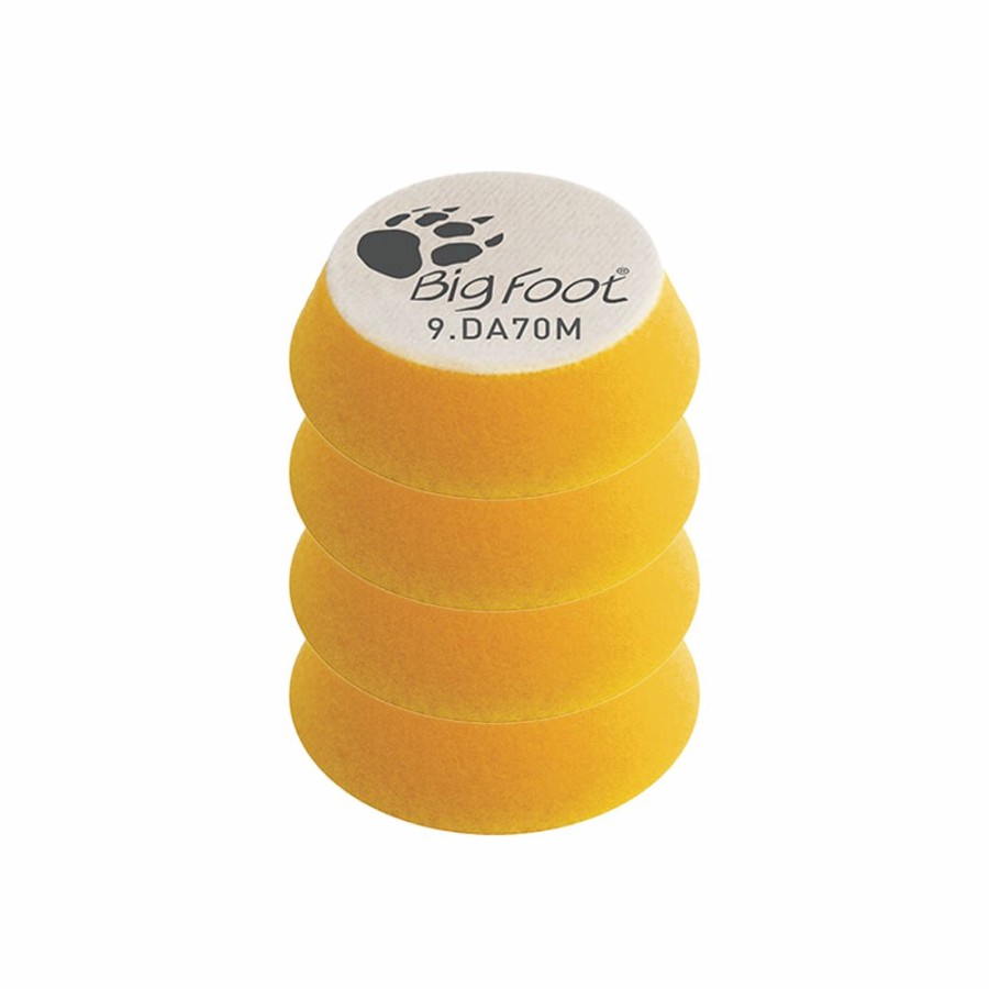 Car Care Rupes Polishing Pads | Rupes Bigfoot 70Mm Fine Yellow Hook & Loop Polishing Pad - 9.Da70M (4 Pack)