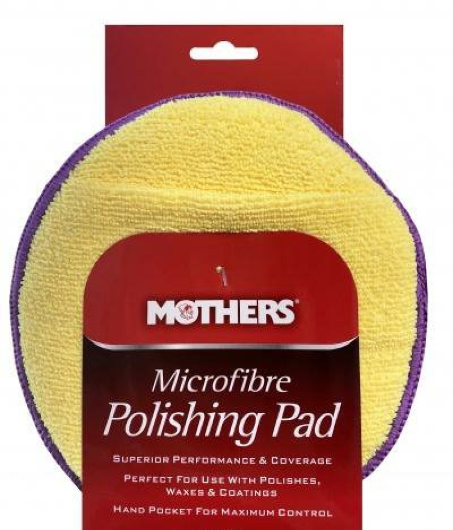 Car Care Mothers Hand Applicators | Mothers Microfibre Polishing Applicator Pad Round 16.5Cm