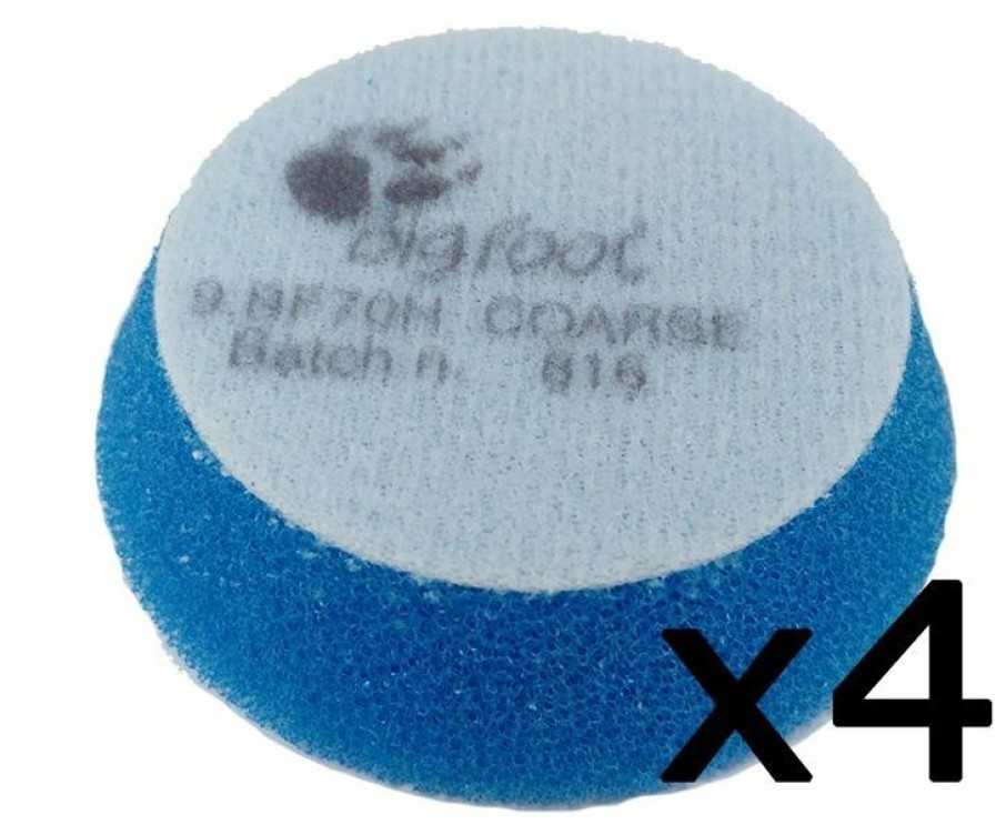 Car Care Rupes Cutting Pads | Rupes Bigfoot Nano Ibrid Polishing Pad Blue Coarse 50/70Mm Foam Hook On 9.Bf70H 4 Pack