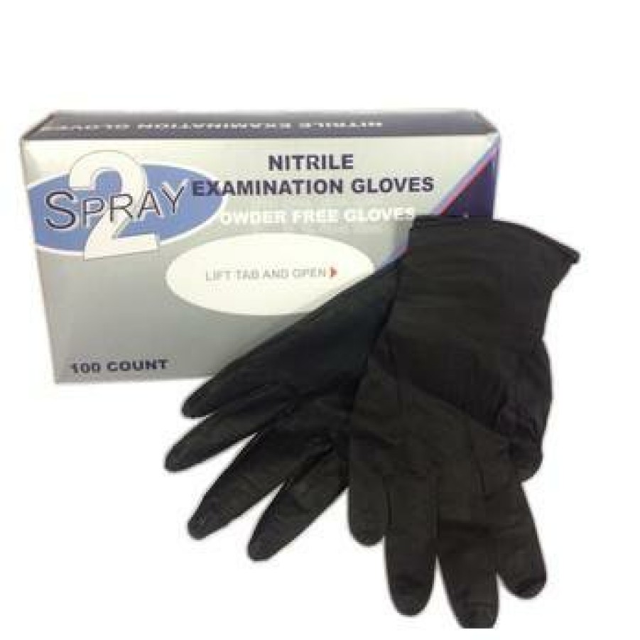 Safety Black Shield Nitrile Gloves | Black Nitrile Gloves Disposable Nitro Powder Free Industrial Grade Gloves Large X 1000