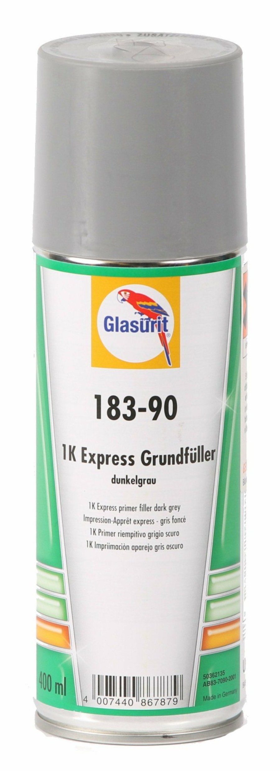 Paint Glasurit Primers | Glasurit 183-90 1K Express Primer Filler Dark Grey 400Ml Aerosol