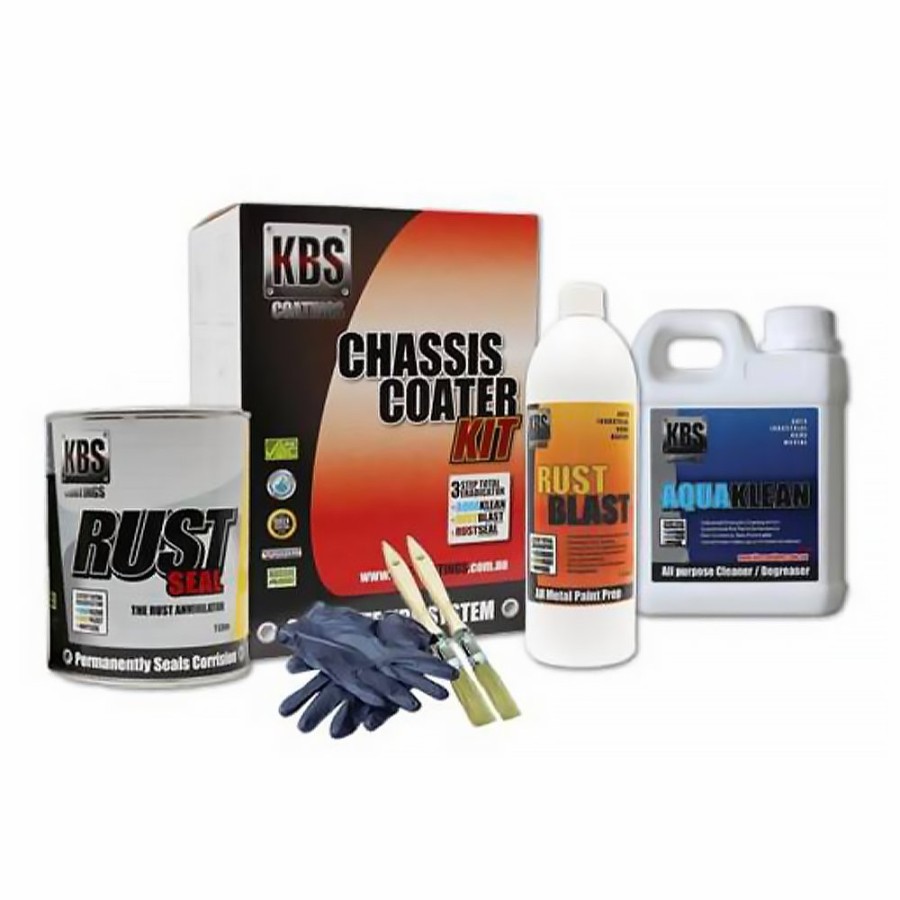 Prep & Repair KBS Rust Prevention | Kbs Chassis Coater Kit Satin Black Paint Covers 5.5M² 3 Step Rust Prevention Coating