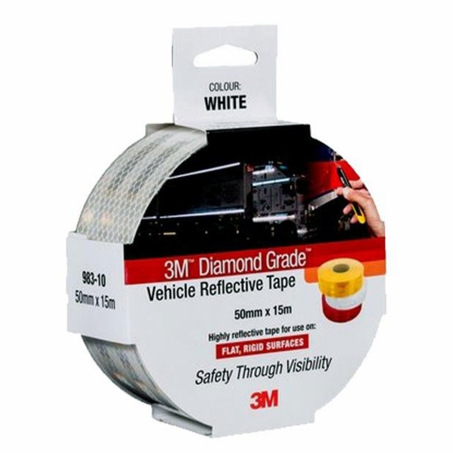 Safety 3M | 3M Diamond Grade White Vehicle Reflective Tape 101.6Mm X 15M 983-10Es