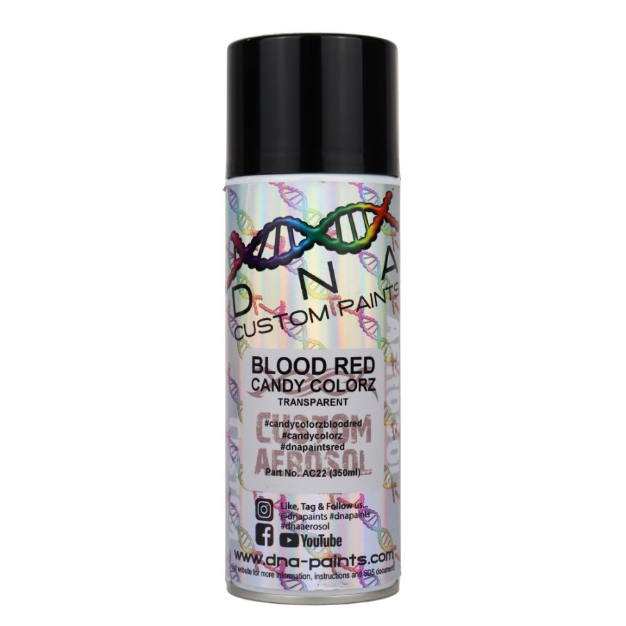 Paint DNA Paints Top Coats | Dna Paints Candy Colorz Spray Paint 350Ml Aerosol Candy Blood Red