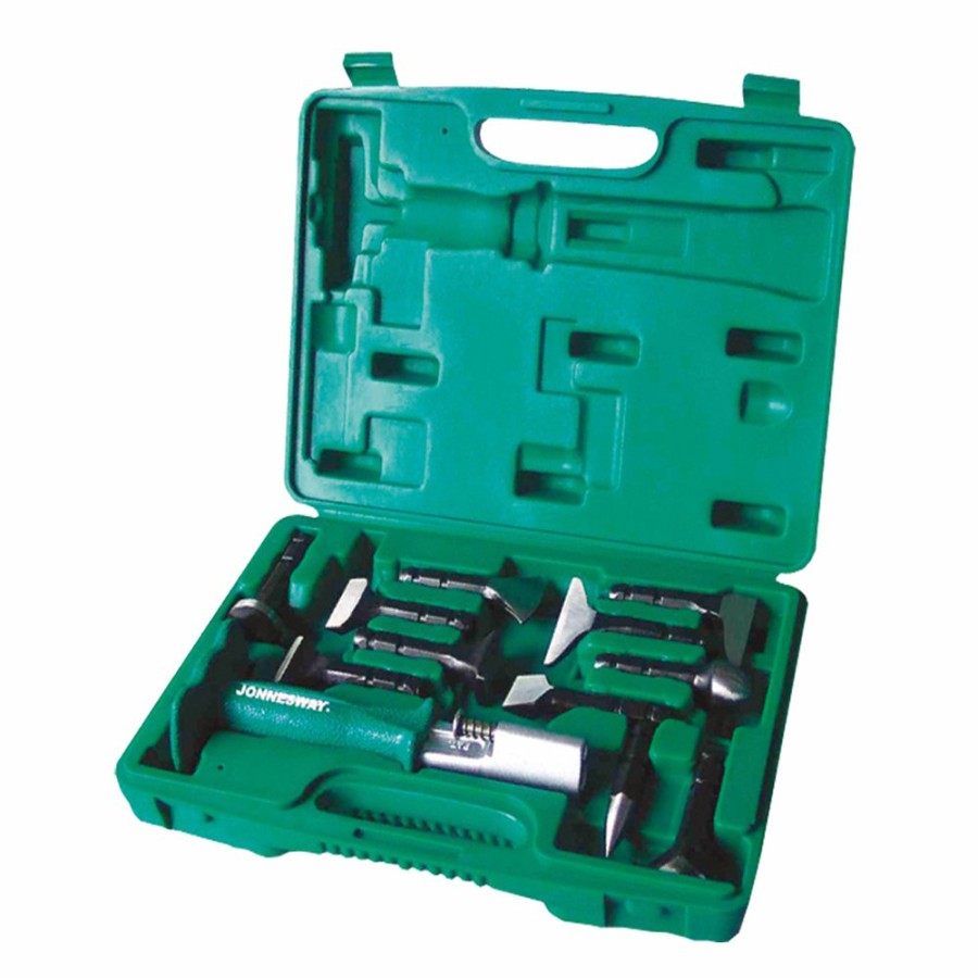 Prep & Repair Jonnesway | Jonnesway Interchangable Bumping Tool Kit Includes 11 Cr-V Bits Panel Beating Tools