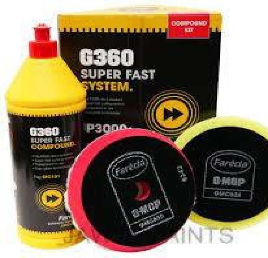 Car Care Farecla Cutting Compounds | Farecla G360Super Fast System Compound Kit Fast Cutting / Buffing Action