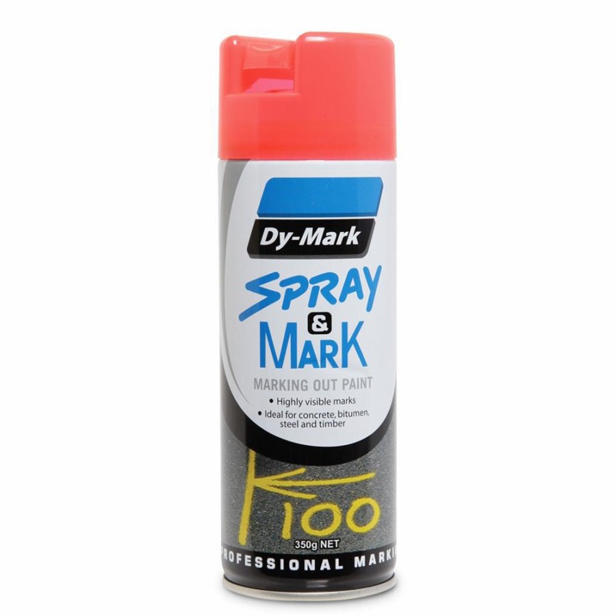 Paint Dy-Mark Linemarking | Dy-Mark Spray & Mark Survey Linemarking Spray Paint Fluoro Orange 350G Aerosol