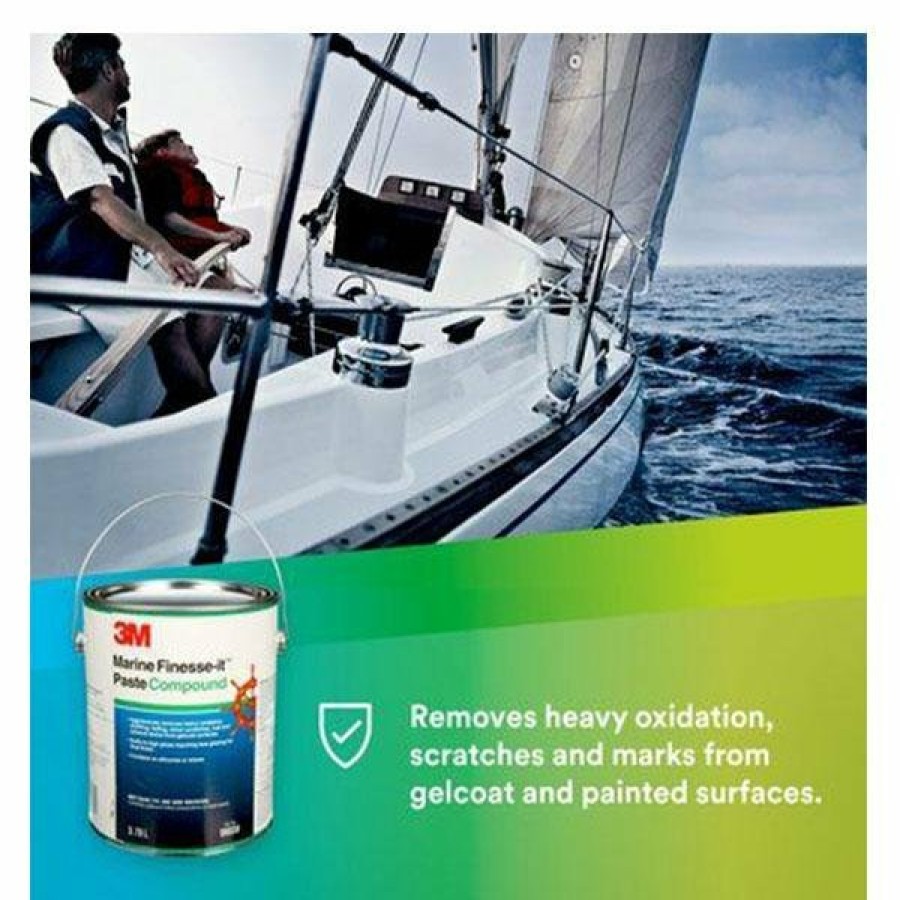 Boat Care 3M Cutting Compounds | 3M™ Finesse-It™ Marine Paste Compound, 06039, 1 Gal 3.78Lt Heavy Oxidation