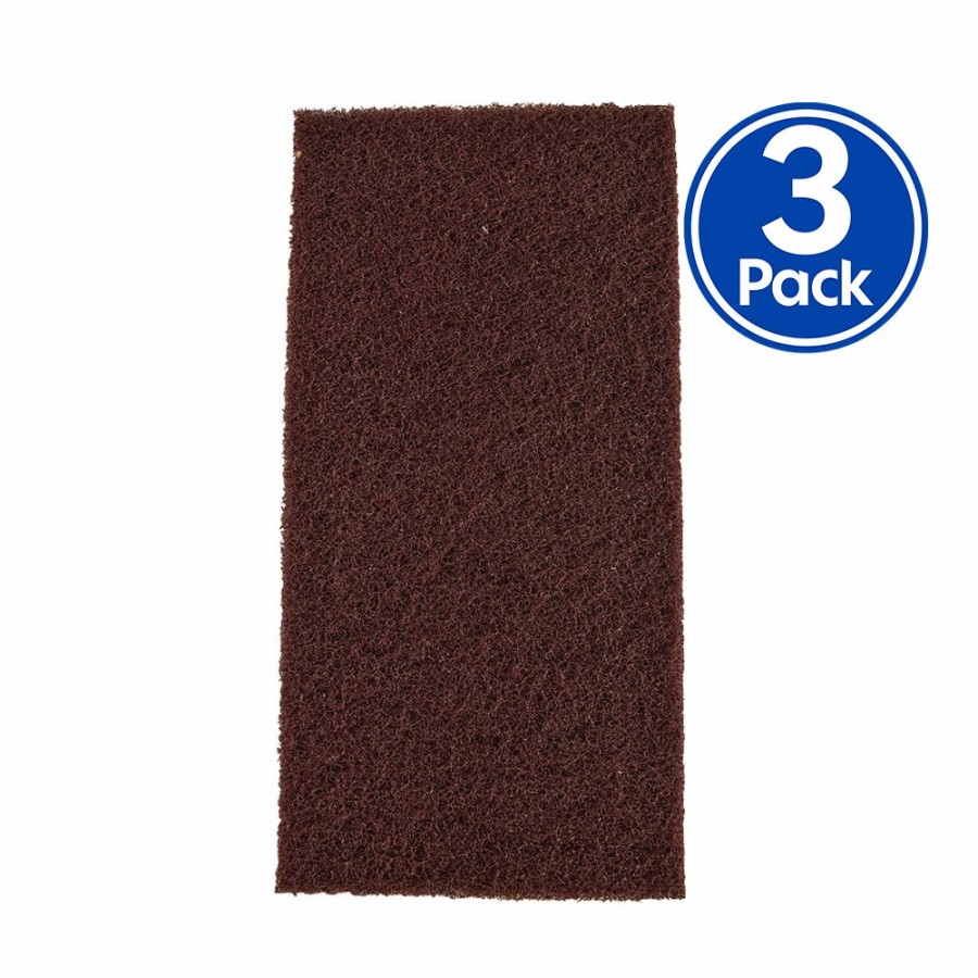 Cutting & Abrasives Velocity Scouring Pads | Velocity Maroon Medium Scouring Hand Pad 115Mm X 225Mm 3 Pack