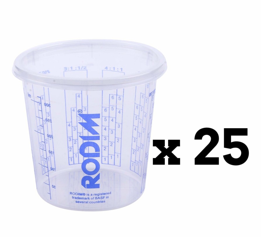 Painting Tools Rodim Measuring Cups | Rodim Automotive Calibrated Graduated Paint Mixing Cups 400Ml X 25 Pack