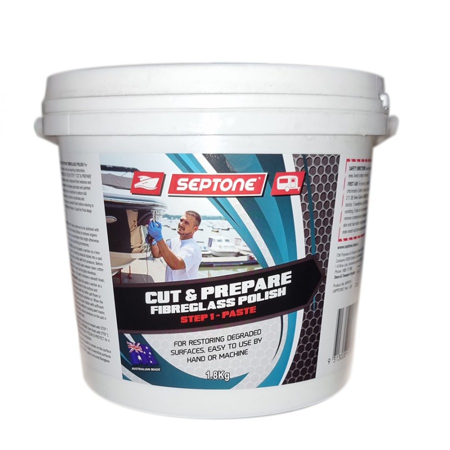 Boat Care Septone Cutting Compounds | Septone Boatcare Marine Cut & Prepare Fiberglass Gelcoat Polish Paste 1.8Kg