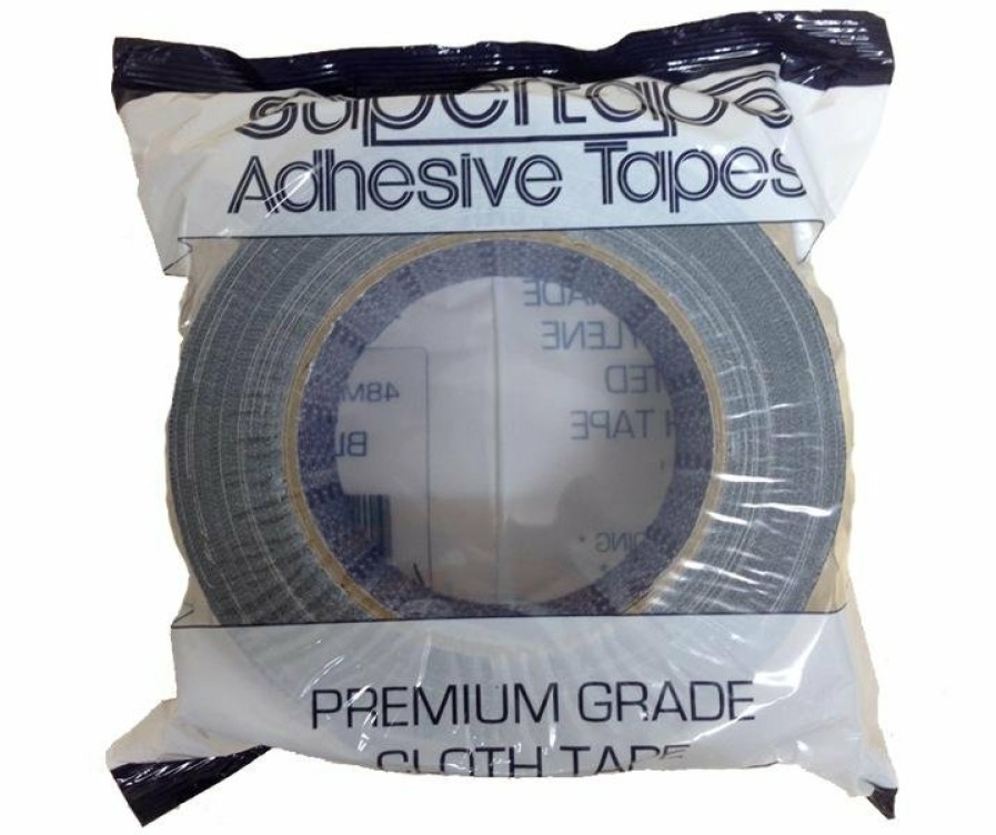 Prep & Repair Supertape Cloth Tape | Premium Grade Black Cloth Tape 75Mm X 25M 3 Pack Render Duct Blast Gaffa Race