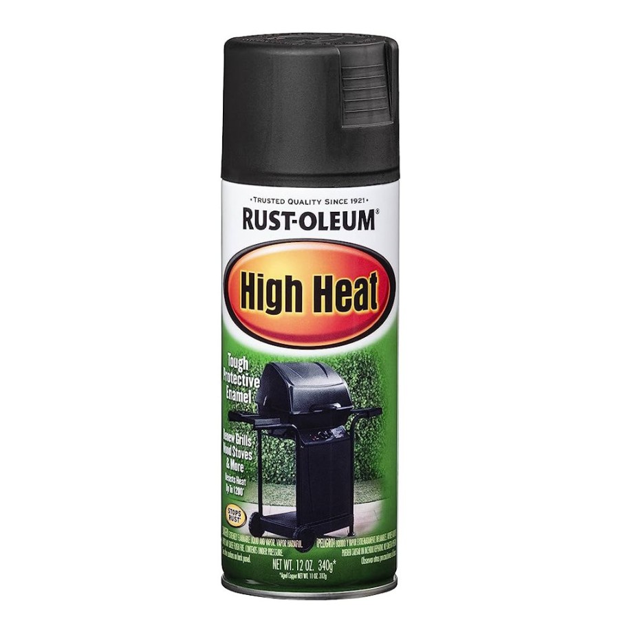 Paint Rust-Oleum Specialty | Rust-Oleum High Heat Resistant Tough Protective Enamel Black 340G Aerosol