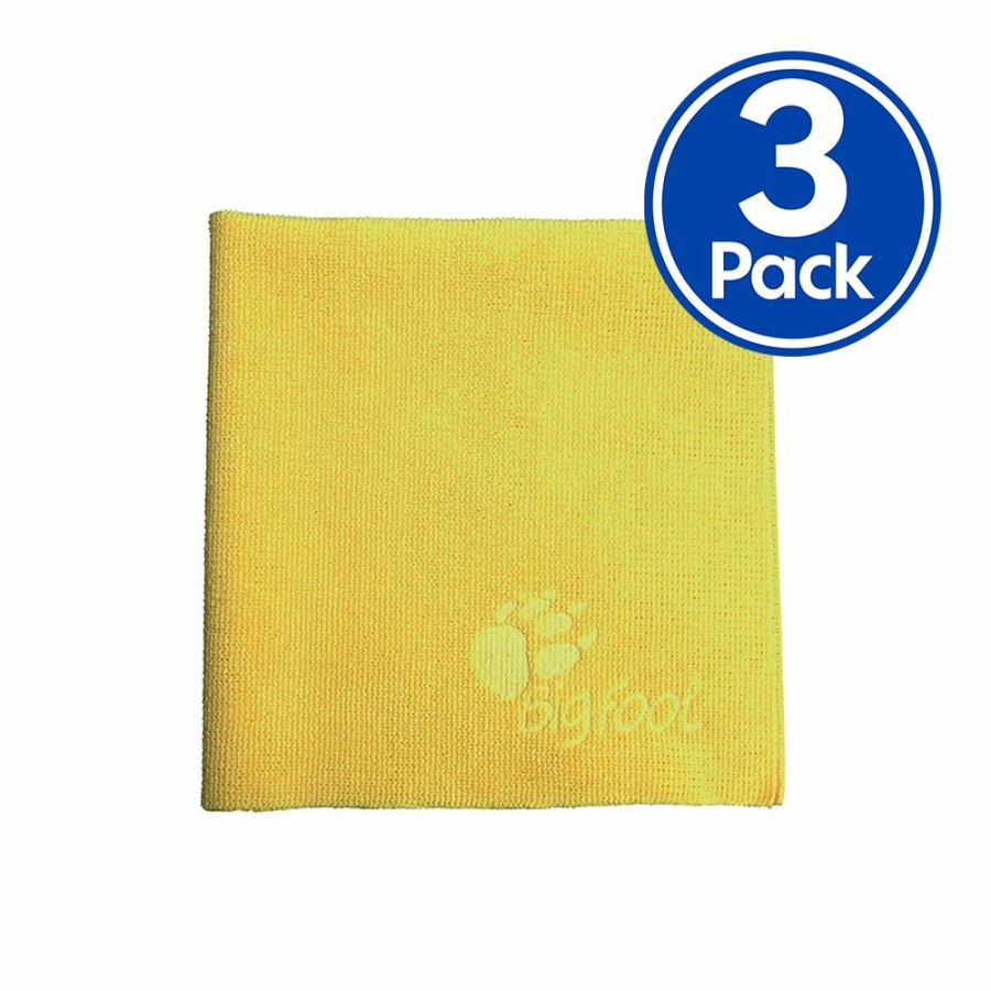 Car Care Rupes Microfibre Cloths & Towels | Rupes Premium D-A System Polishing Microfibre Towel Yellow X 3 Pack 9.Bf9060