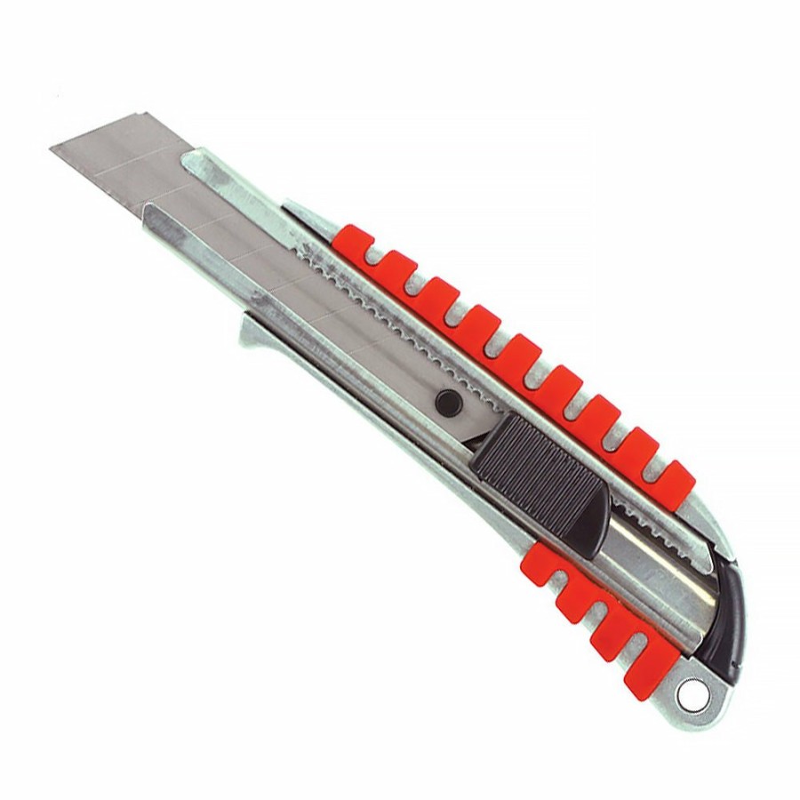 Cutting & Abrasives Sterling Safety Knives | Sterling Heavy Duty Metal Zebra 18Mm Auto Lock Safety Cutter Knife