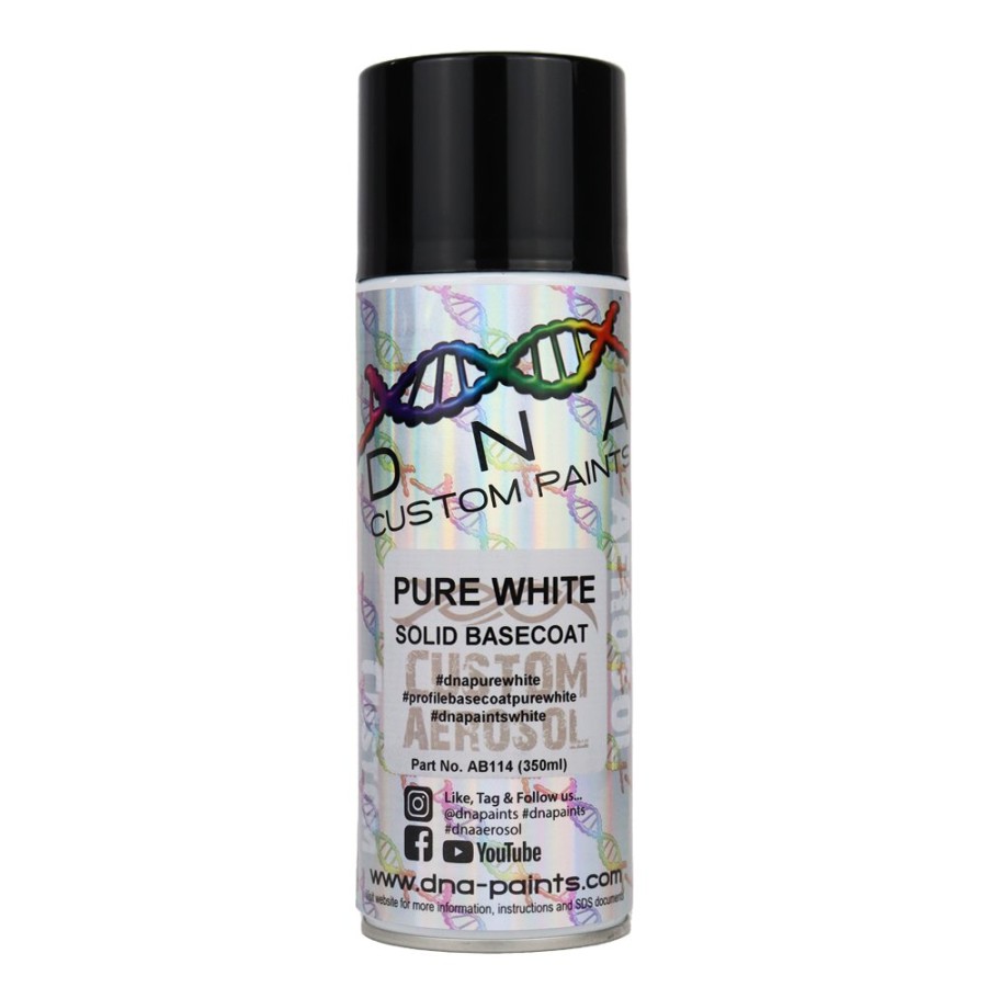 Paint DNA Paints Top Coats | Dna Paints Solid Basecoat Spray Paint 350Ml Aerosol Pure White