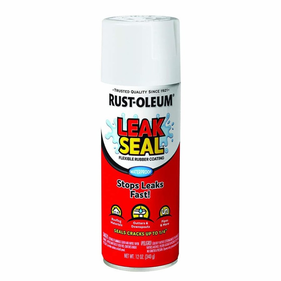 Paint Rust-Oleum Waterproofing | Rustoleum Leak Seal Matt White 340G Flexible Rubber Coating Waterproof Spray