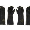 Safety Maxisafe Welding Gloves | Maxisafe Black & Gold Welding Gauntlet Gloves Fabrication Foundry Safety 2 Pairs