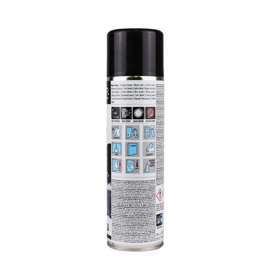 Paint Car-Rep Top Coats | Car-Rep Professional Automotive Gloss Acrylic Aerosol 500Ml Black X 2 Pack