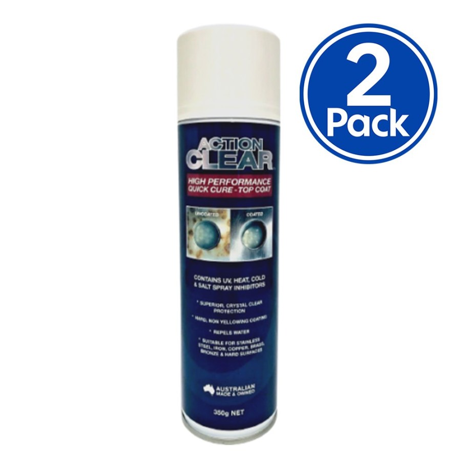 Prep & Repair Action Corrosion Rust Prevention | Action Clear Coat Metal Sealer Corrosion Protection 350G Aerosol X 2 Pack