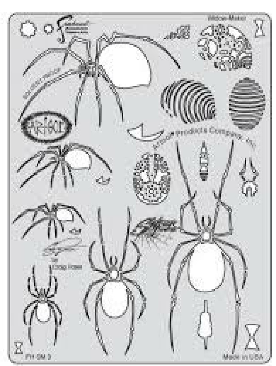 Spray Guns Anest Iwata Stencils | Iwata Spider Master Set Of 3 Template Airbrush Design Stencil