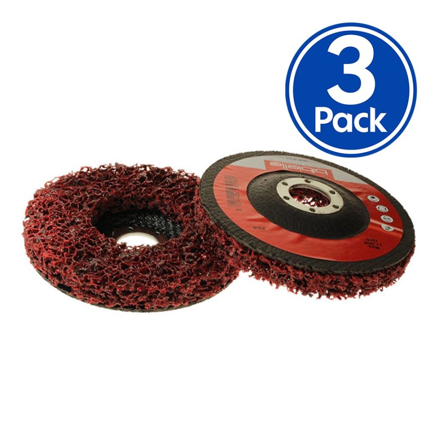 Cutting & Abrasives Abrasiflex | Abrasiflex Bibielle 127Mm X 22Mm Abrasive Depressed Centre Strip-It Disc Red X 3 Pack