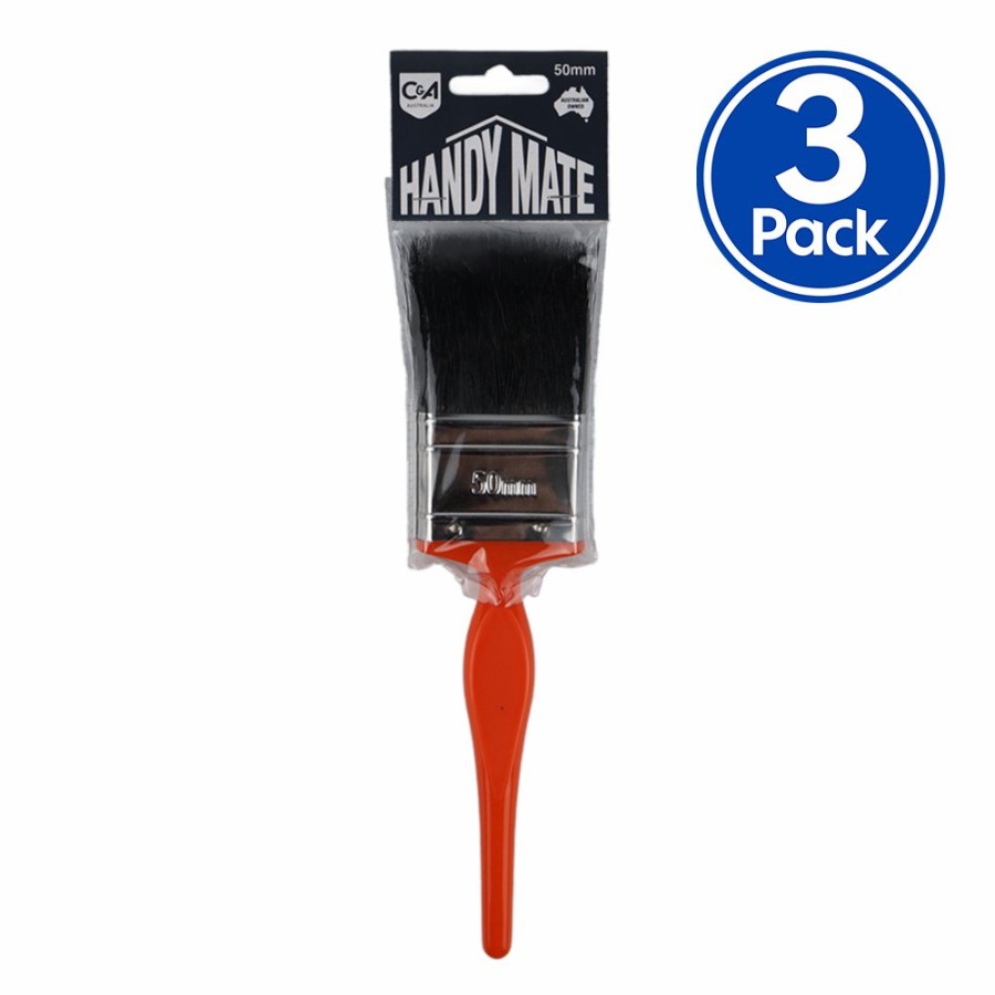 Painting Tools C u0026 A Brushware | C&A Handy Mate Paint Brush 50Mm X 3 Pack Trade Industrial Commercial