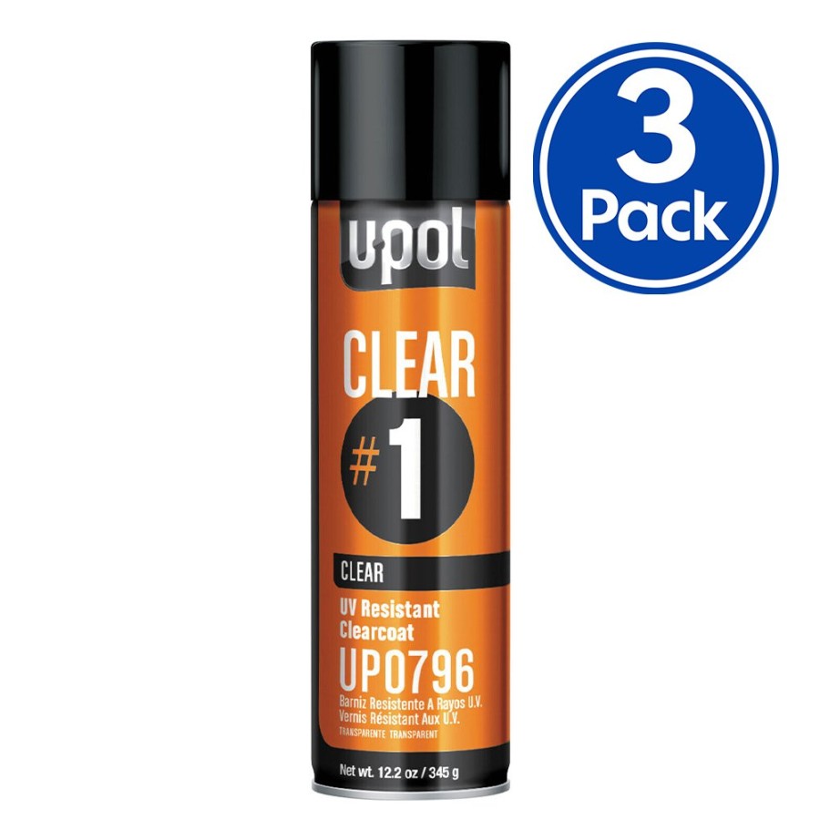 Paint U-POL Clear Coats | U-Pol Clear #1 High Gloss Uv-Resistant Clear Coat 450Ml X 3 Pack