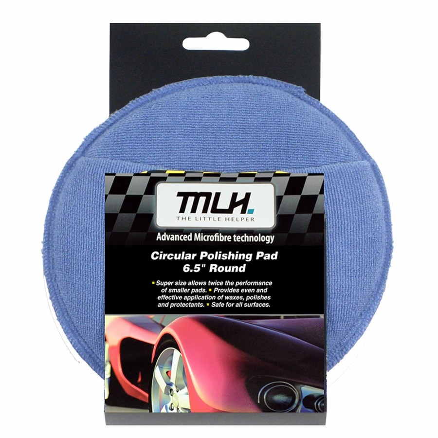 Car Care Mothers Hand Applicators | Mothers Microfibre Circular Applicator Pad 6.5" With Hand Pocket Paint Polish Wax