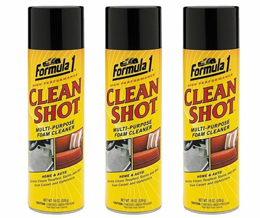 Car Care Formula 1 Interior Cleaners | Formula 1 Clean Shot Multipurpose Foam Spray Cleaner Home & Auto 539G X 3