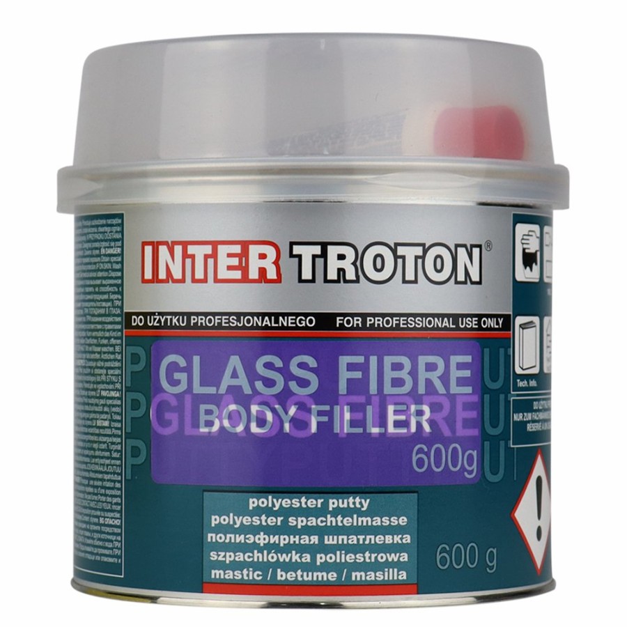 Prep & Repair Troton Fiberglass Fillers | Troton Glass Fibre Polyster Filler Putty 600G Includes Hardener Sand Panel Car Bog