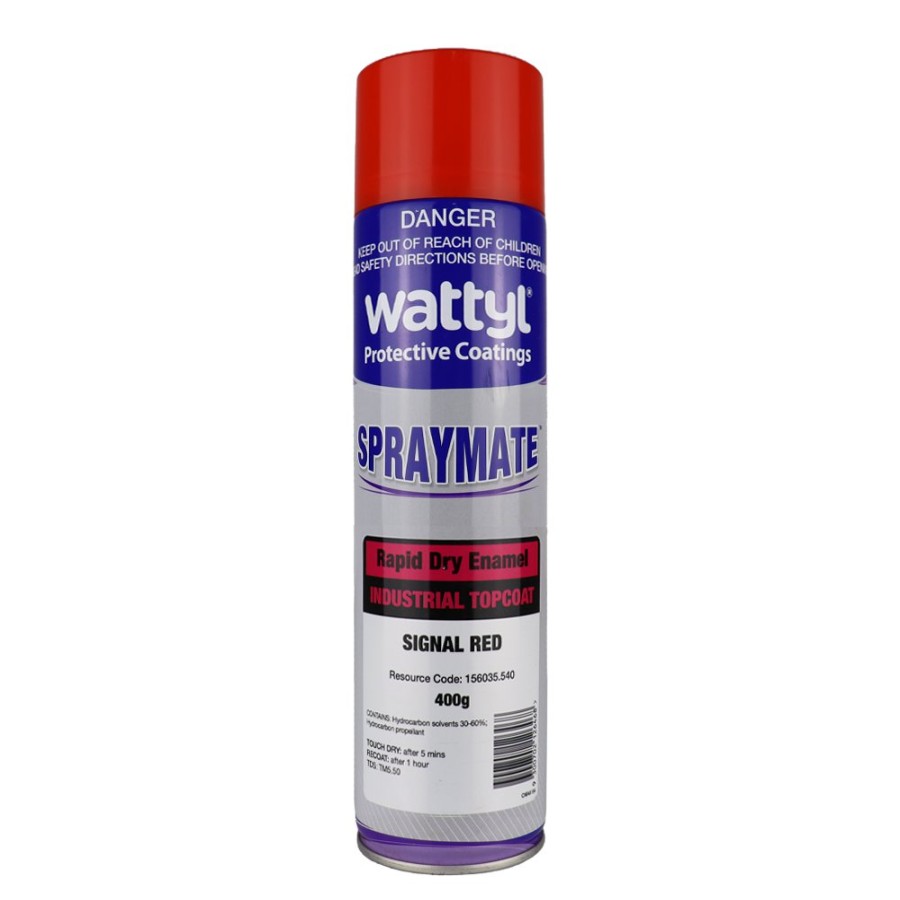 Paint Wattyl Topcoats | Wattyl Spraymate Industrial Quick Dry 1K Enamel Topcoat 400G Aerosol R13 Signal Red