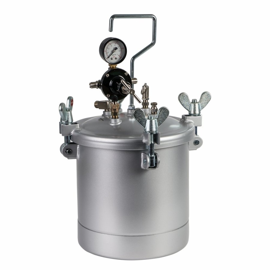 Spray Guns 2Spray Pressure Pot | 2Spray 10 Litre Pressure Pot Includes Wheels Pt10 2 Bar 3/8" Fitting Paint Spray Gun