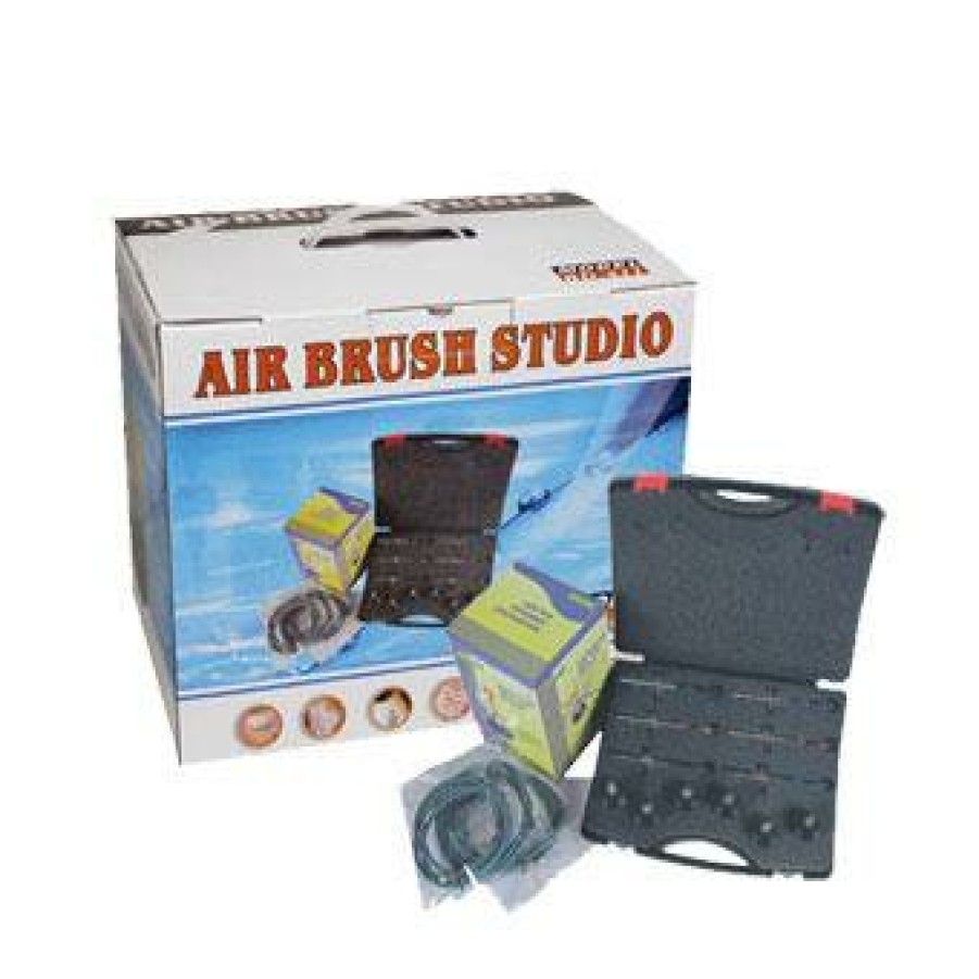 Spray Guns GPI Airbrushes | Airbrush Studio Complete Kit Model Bd-811 Holder Stand Pressure Guage