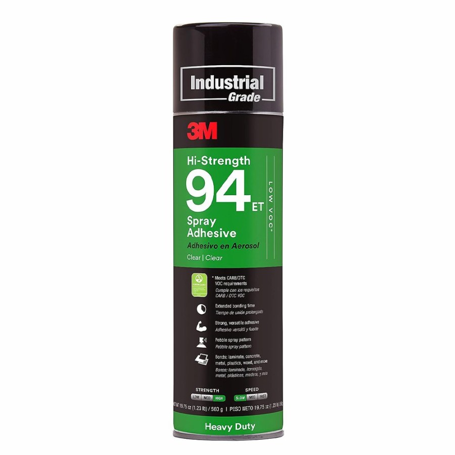 Adhesives & Sealants 3M Spray Adhesives | 3M 94Et High Strength Spray Adhesive 560G Low Voc <20% Clear Aerosol