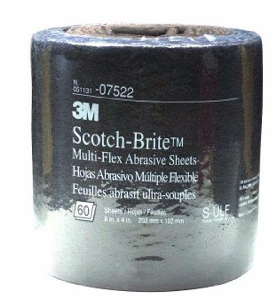 Cutting & Abrasives 3M Scouring Rolls | 3M Scotch-Brite Multi-Flex Abrasive Roll Grey Ultra Fine 8 Inch X 3 Inch 07522