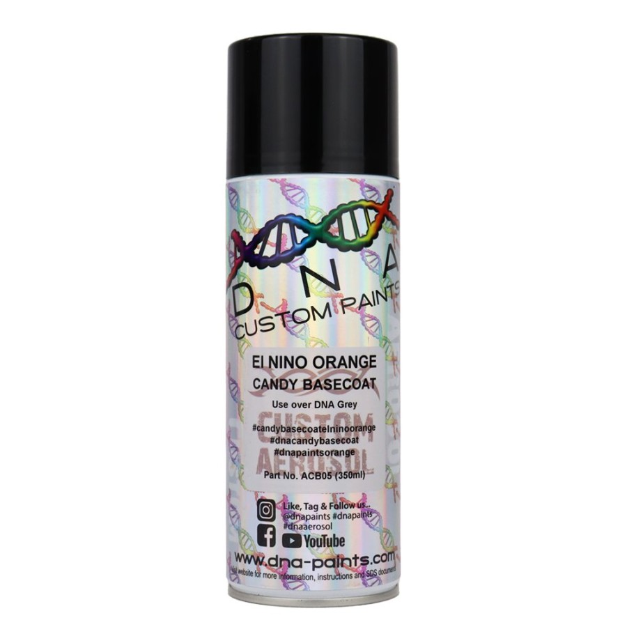 Paint DNA Paints Top Coats | Dna Paints Candy Basecoat Spray Paint 350Ml Aerosol Candy El Nino Orange