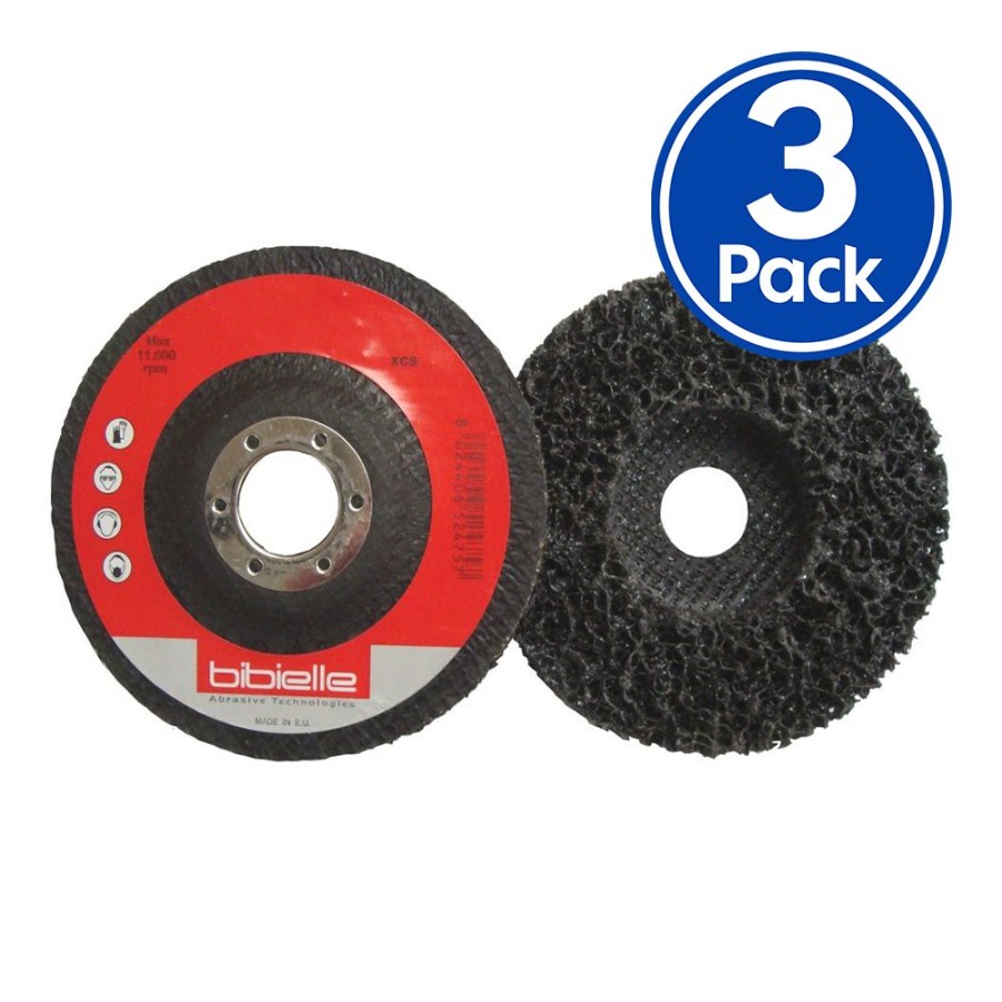 Cutting & Abrasives Abrasiflex | Abrasiflex Bibielle 178Mm X 22Mm Abrasive Depressed Centre Strip-It Disc Black X 3 Pack