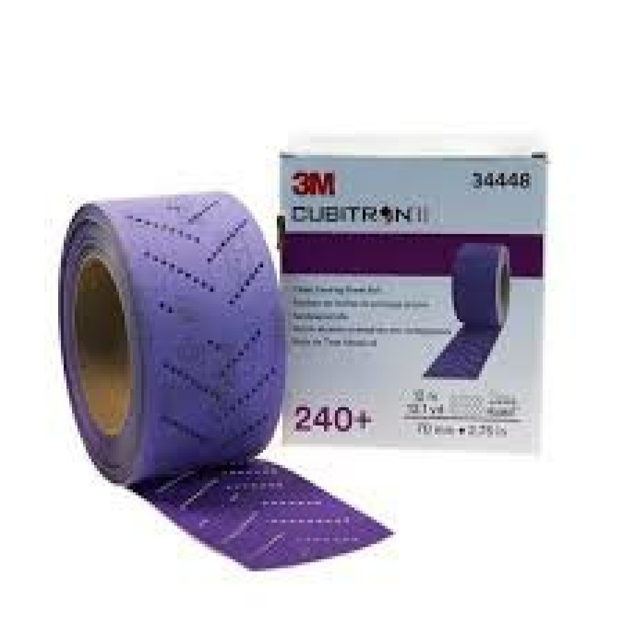 Cutting & Abrasives 3M Rolls | 3M 34448 Cubitron Ii Hookit Purple Clean Sanding Sheet Roll 240+ Grit 70Mm X 12M