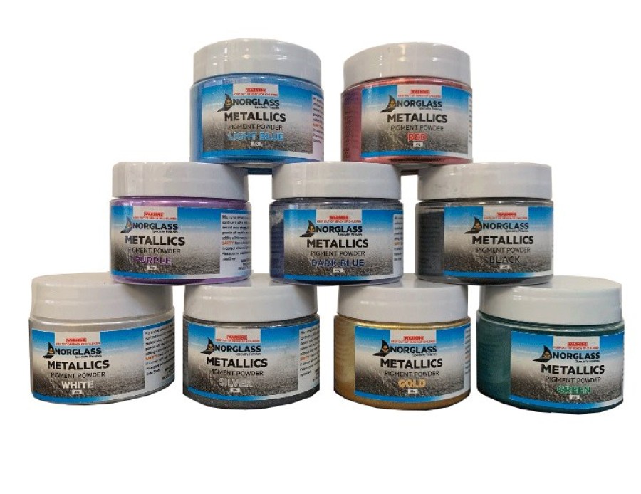 Boat Care Norglass Colourants | Norglass Liquid Glass Metallic Pigment Powder Dark Blue 20G