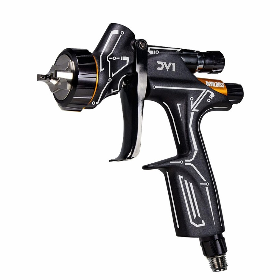 Spray Guns DeVilbiss Gravity-Fed | Devilbiss Dv1 Limited Edition Circuit 1.2Mm & 1.3Mm C1+ Gravity Spray Gun