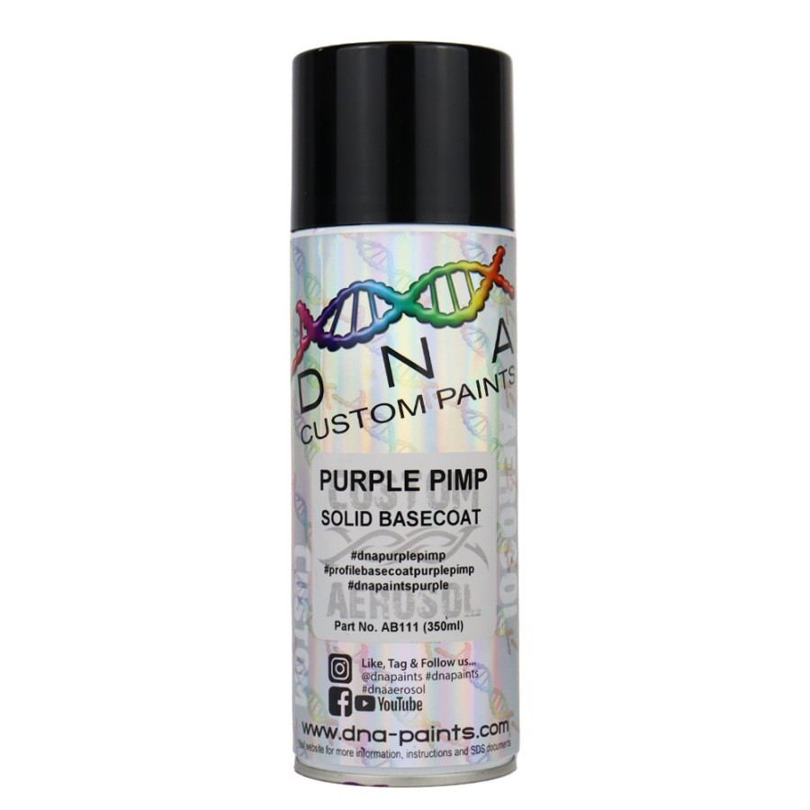 Paint DNA Paints Top Coats | Dna Paints Solid Basecoat Spray Paint 350Ml Aerosol Purple Pimp