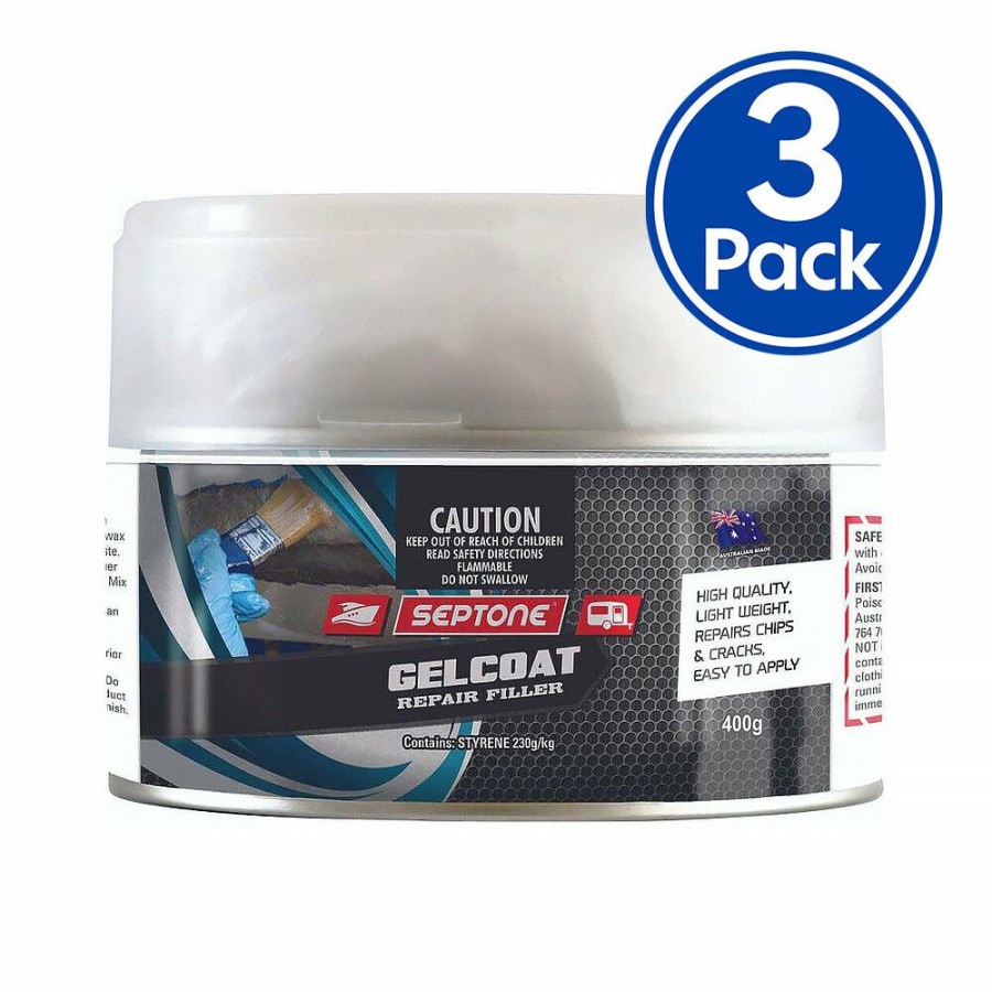 Boat Care Septone | Septone Boat Care Marine Gelcoat Repair Body Filler 400G With Hardener X 3 Pack